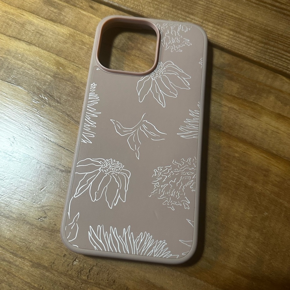 Floral Patterned Phone Case - Tan
